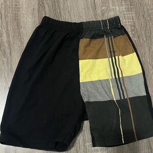 Colorblock Shorts with Stripes